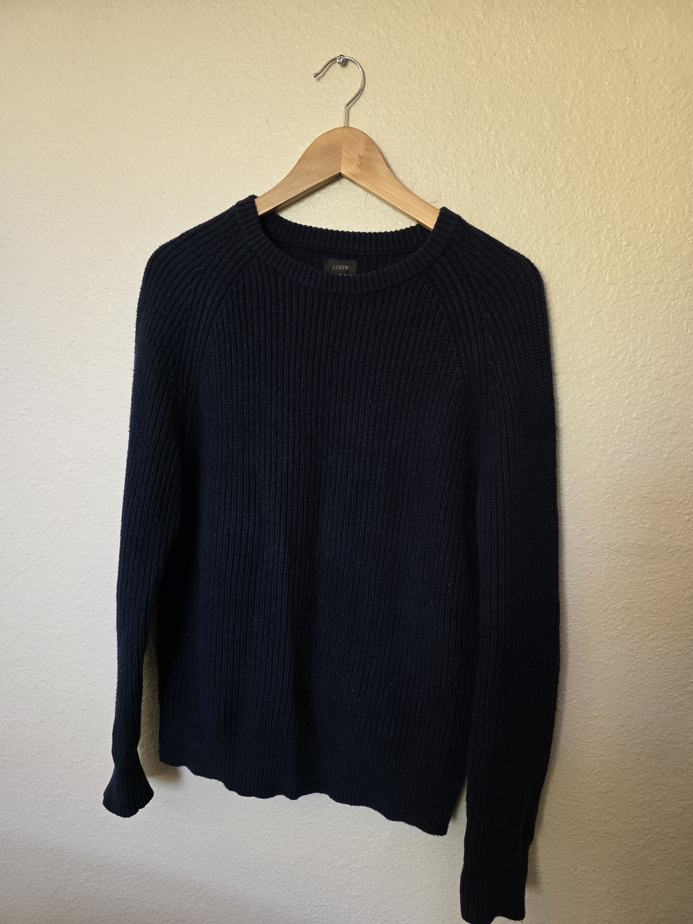 J. Crew Navy/Dark Blue 100% cotton heavy knit sweater, Small